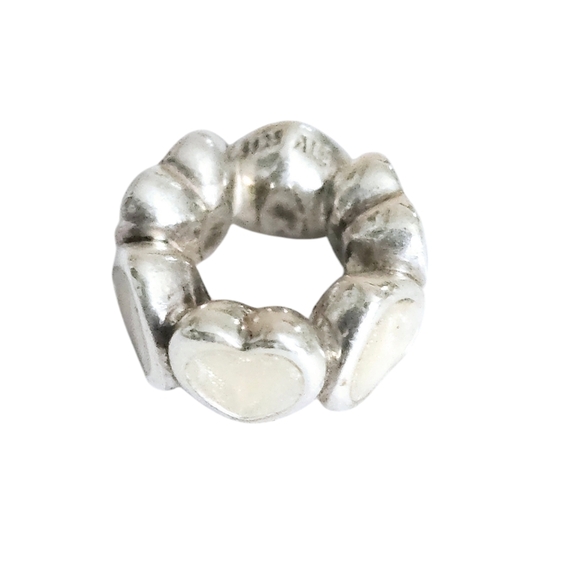 Authentic Pandora Abundance of Love Spacer with White Enamel 925 - Picture 3 of 11